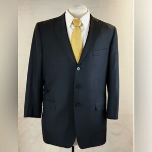 Ermenegildo Zegna Men’s Dark Navy Three-Button Blazer – Size 42L